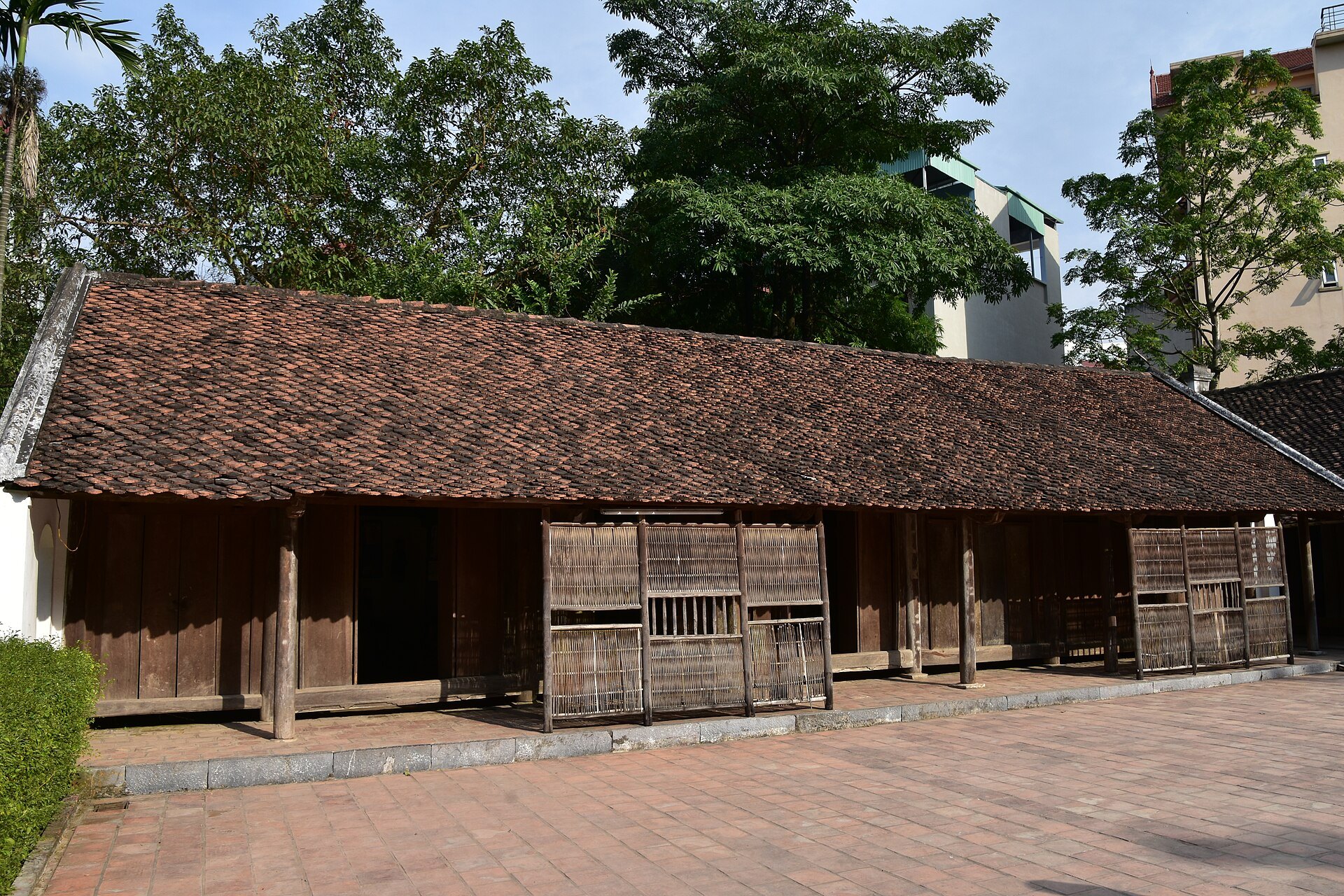 A traditional stilt dwelling reconstructed in the museum's outdoor collection