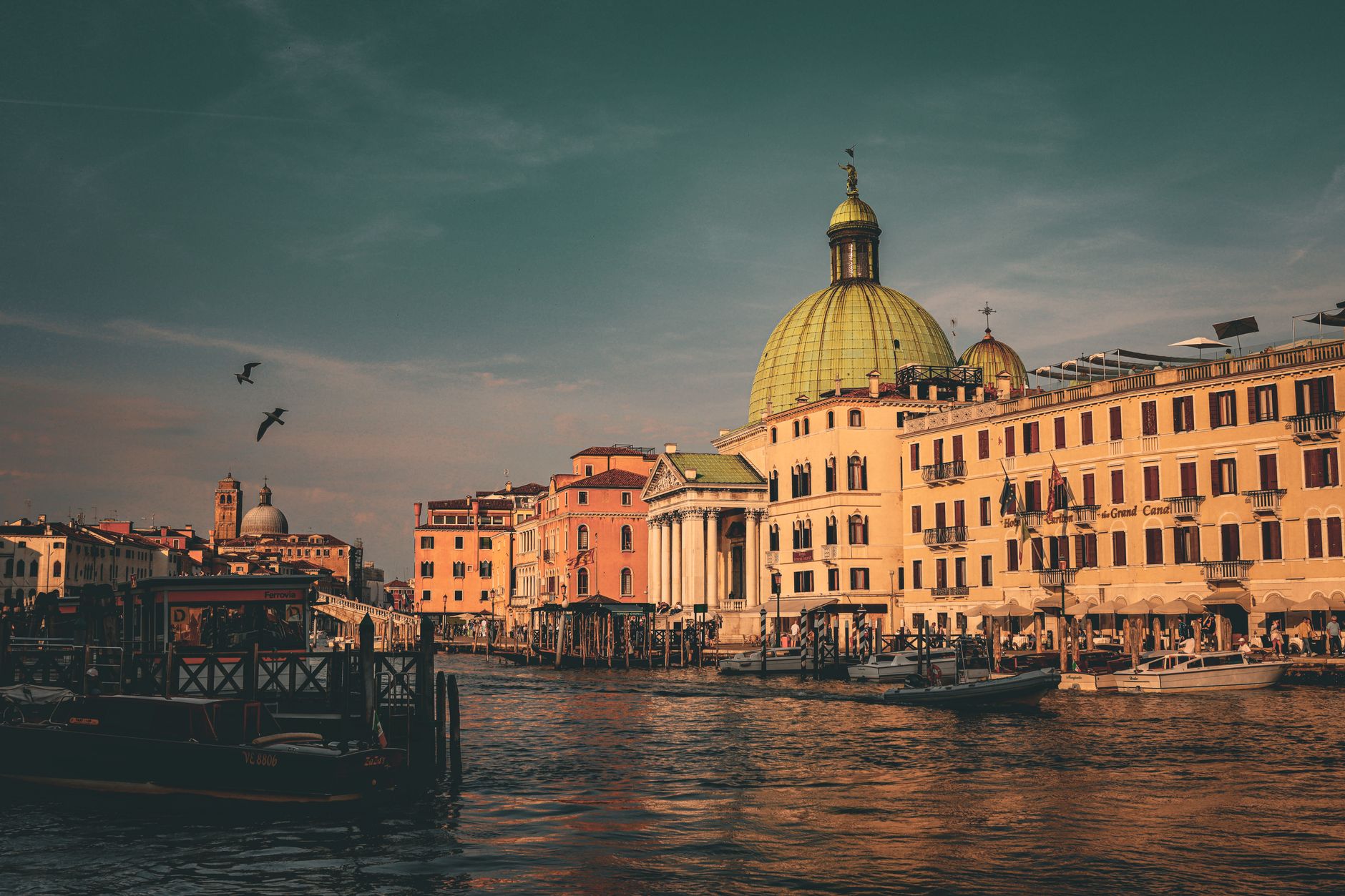 Grand Canal in Venice, Italy featuring classic architecture and gondolas
